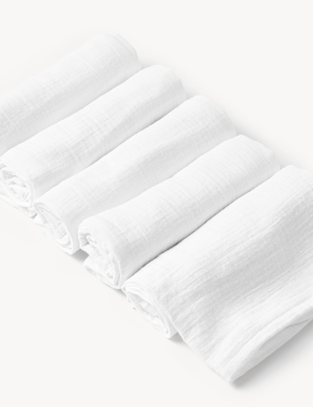 5 Pack Pure Cotton Muslin Squares